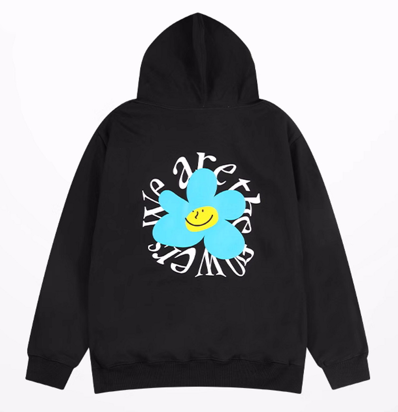 Circle letter & smile flower hoodie ユニセックス男女兼用サークル ...