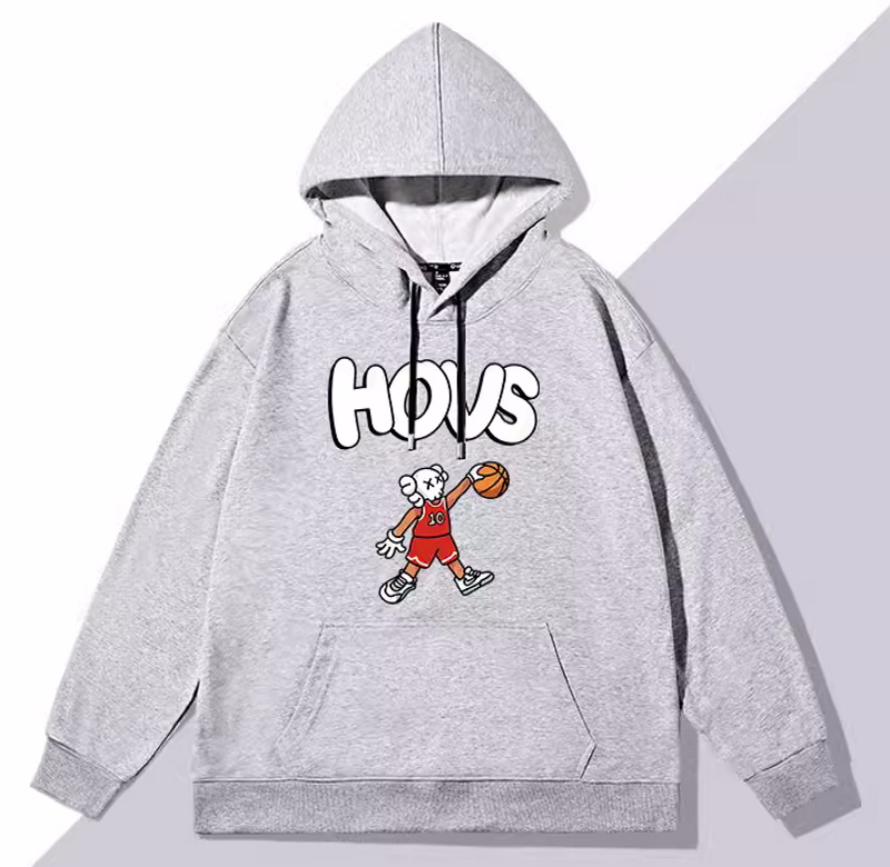 KAWS×Basketball print Hooded Sweatshirt ユニセックス男女兼用カウズ×バスケットボールプリントフーディパーカー