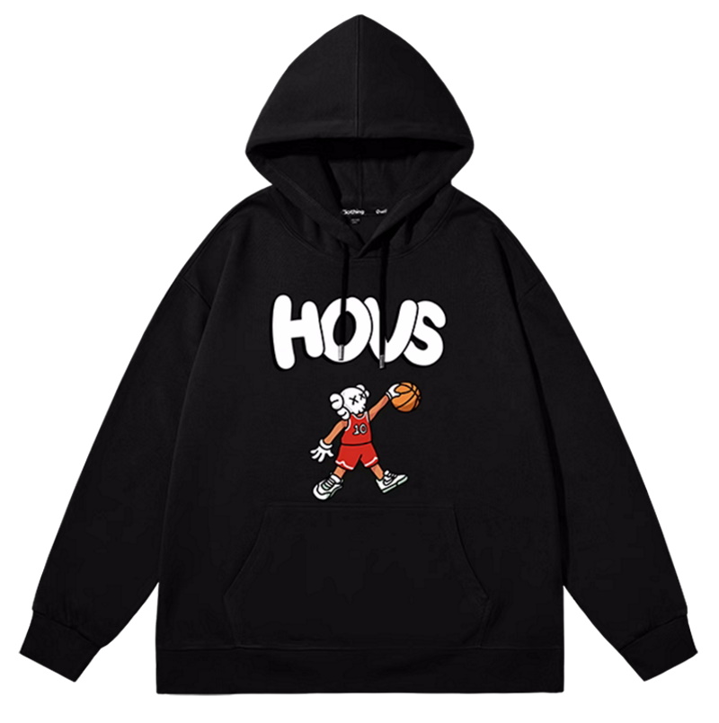 KAWS×Basketball print Hooded Sweatshirt ユニセックス男女兼用カウズ×バスケットボールプリントフーディパーカー