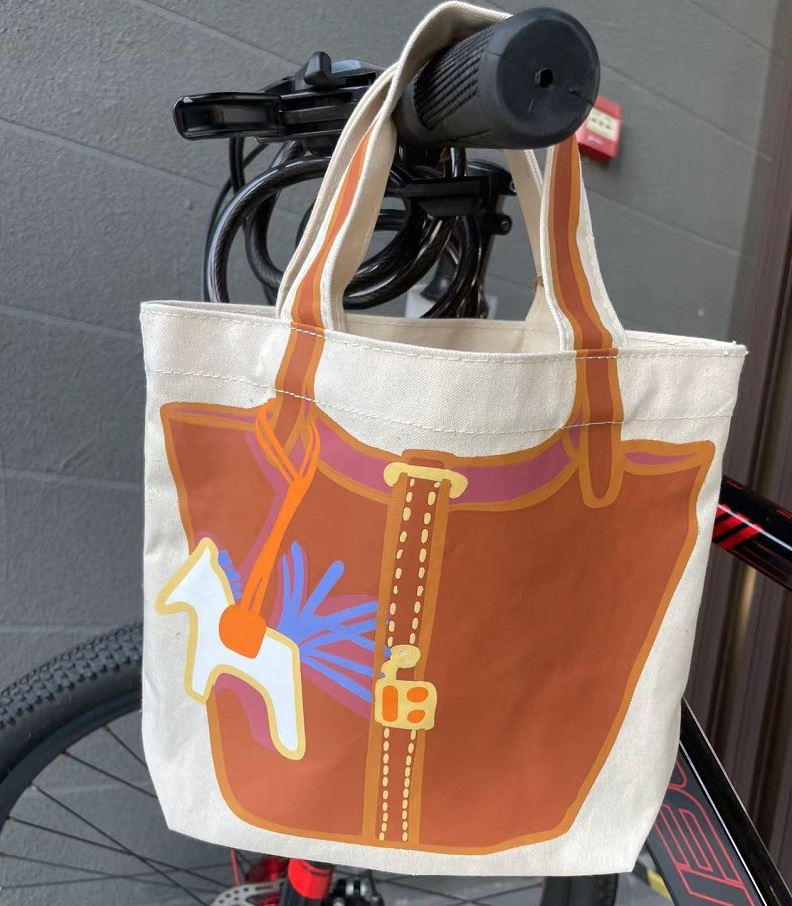 My Other Trompe L'oeil Bag Painted Canvas Tote Shoulder
