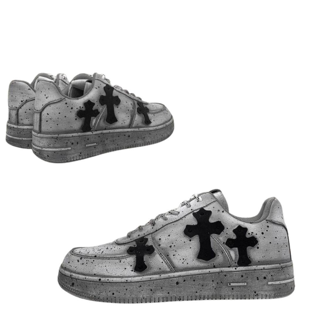 Unisex AF1 x CH Style with Cross Patch Shoes Sneaker ユニ