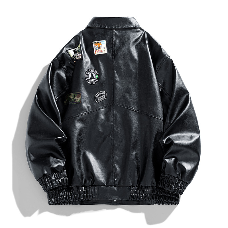 26SS Men's Back embroidery label shoulder elastic cuff jacket men