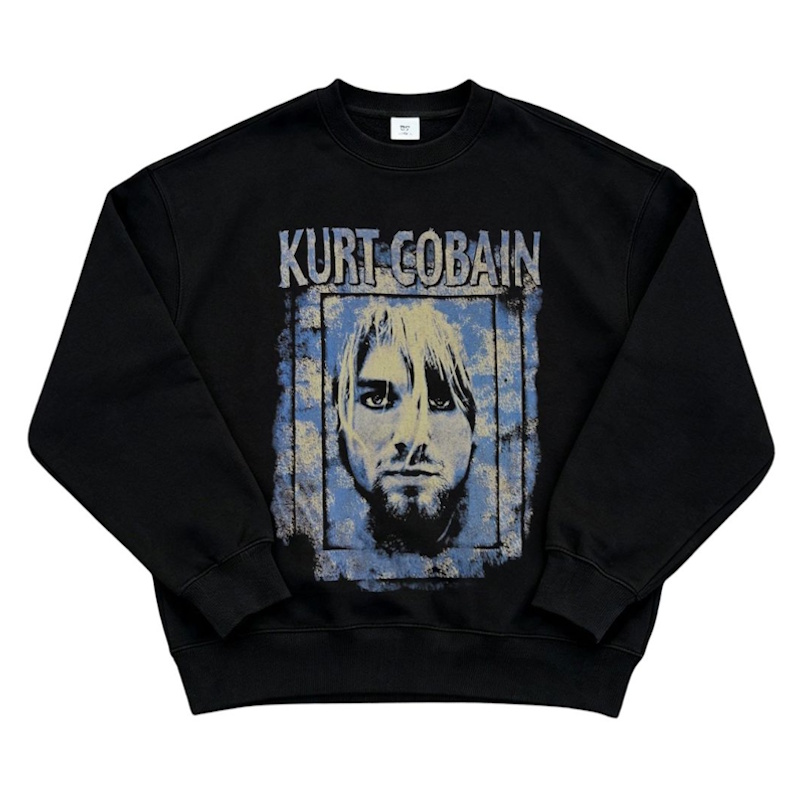 洋雑誌 People カートコバーン NIRVANA【送料無料】 Unisex Nirvana Kurt Cobain Photo Print Sweatshirt 男女兼用ユニ